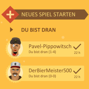 Interface des Spieles Welt der Biere. Ein Mann mit einem Afro ist im Bild zu erkennen.