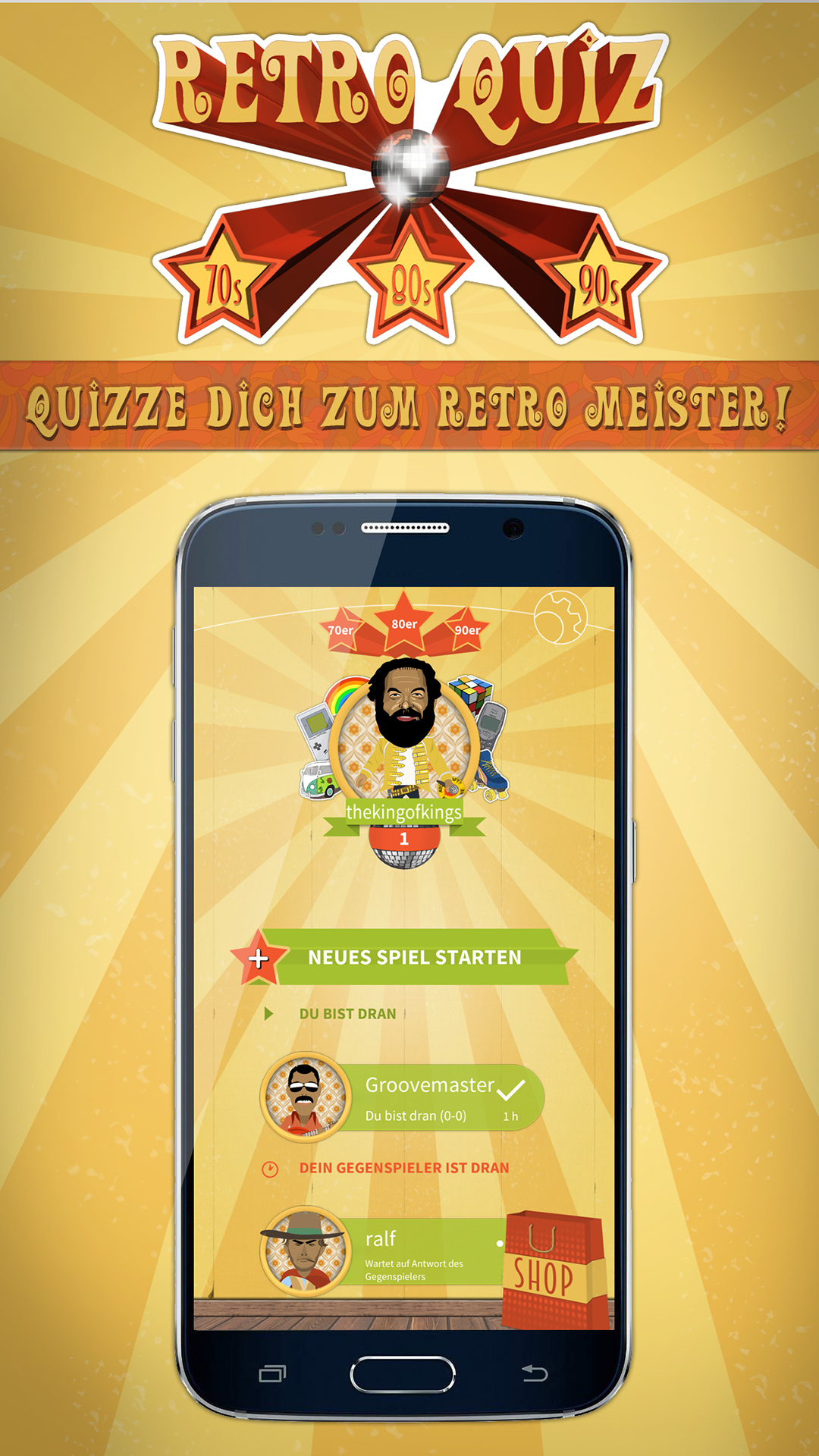 Das Retro-Quiz - Deine Gegenspieler retro quiz - übersicht der gegenspieler